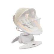 Leagan electric rotativ 360⁰ cu telecomanda, melodii, sunete, senzor de mișcare și inclinare reglabila Caretero OPTI Bej PMICTERO-8005