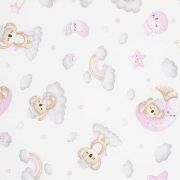 Saltea patut bebe, New Baby, Din spuma, Cu husa detasabila, 120x60x6 cm, 0 luni+, Pink Koala BYN53008