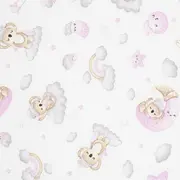 Saltea patut bebe, New Baby, Din spuma, Cu husa detasabila, 120x60x6 cm, 0 luni+, Pink Koala BYN53008