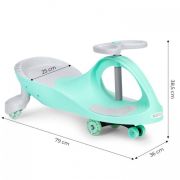 Trotineta gravitationala tip barca cu roti led ecotoys ym-sw-1 - verde edeediym-sw-1green