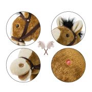 Calut de jucarie cu miscare si sunete, Hobby Horse, Light Brown, Milly Mally EKDmm7331