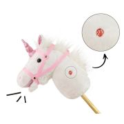 Calut de jucarie cu miscare si sunete, Hobby Horse, White, Milly Mally EKDmm7324