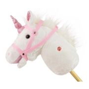 Calut de jucarie cu miscare si sunete, Hobby Horse, White, Milly Mally EKDmm7324