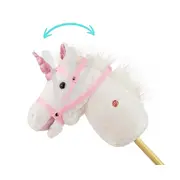 Calut de jucarie cu miscare si sunete, Hobby Horse, White, Milly Mally EKDmm7324