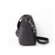 Geanta pentru scutece si organizator carucior, Petite&Mars, Sara, 2 in 1, Cu 7 buzunare, 1 buzunar cu izolatie termica, Dimensiune compacta, 40x23x10 cm, Negru/Maro BYN200305