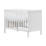 Patut bebelusi din MDF 120x60 cm,transformabil in SOFA, Elisabeth II, White + Saltea Cocos EKDek2015_s