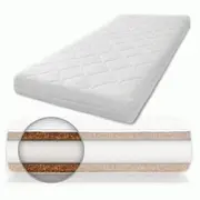 Patut bebelusi din MDF 120x60 cm,transformabil in SOFA, Elisabeth II, White + Saltea Cocos EKDek2015_s