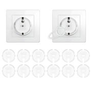 Set 12 capace de protectie pentru prize cu impamantare, cu doua cheite, SIPO EKDSBS-F20