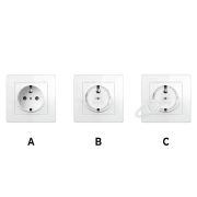 Set 12 capace de protectie pentru prize cu impamantare, cu doua cheite, SIPO EKDSBS-F20