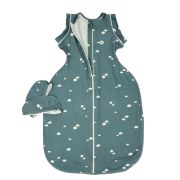 Sac de dormit Swaddle First Sleep Cloudy Dreams, faza 2, pentru bebelusi 3-6 luni, tog 0.5, 74 cm, 0.5 tog KDEFS2CD00