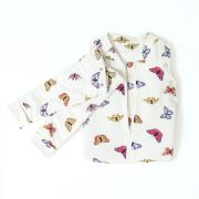 Sac de dormit cu picioruse si maneci, Butterfly Dreams, 70 cm, 2 Tog - Iarna KDESDPBD7002
