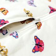 Sac de dormit cu picioruse si maneci, Butterfly Dreams, 80 cm, 2 Tog - Iarna KDESDPBD8002