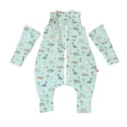 Sac de dormit cu picioruse si maneci, Dino Adventure, 110 cm, 3 Tog - Iarna KDESDPDA11003