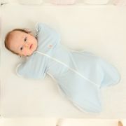 Sac de dormit nou-nascut Swaddle First Sleep Blue Skies, 60 cm, 1.5 tog KDEFSBS015