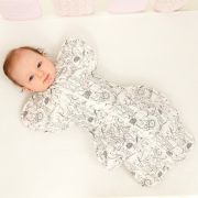 Sac de dormit nou-nascut Swaddle First Sleep Jungle Dreamland, 60 cm, 1 tog KDEFSJD01