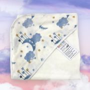 Prosop din muselina cu capison, 80x80 cm, blue Kreis design