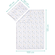 Lenjerie de pat din Jerse 2 piese casute Fillikid
