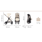 Carucior copii 3 in 1 Chicco Bellagio, Amber Glow (bej deschis), 0luni+ CHC8713650+8713750+8714650-8