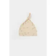 Set 3 piese:bluza, pantaloni si caciulita Printed, BabyCosy, 50% modal+50% bumbac, Stone (Marime: 3-6 Luni) JEMBC-CSYM25504-3