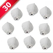Lampioane zburatoare albe - LPZ-lw Set 30 bucati