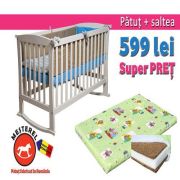 Pachet promotional patut balansoar Mos Ene si saltea cocos-burete-cocos - MES042