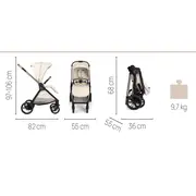Carucior copii 3 in 1 Chicco Bellagio, Amber Glow (bej deschis), First Seat Recline, 0luni+ CHC8713650+8713750+8710050-8