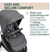 Carucior copii 3 in 1 Chicco Bellagio, Black Satin (negru), First Seat Recline, 0luni+ CHC8713645+8713745+8710045-8