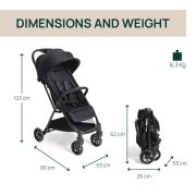 Carucior sport Chicco Urbino, Black (negru), de la nastere pana la 22Kg CHC8713895-8
