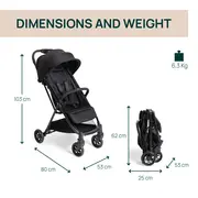Carucior sport Chicco Urbino, Black (negru), de la nastere pana la 22Kg CHC8713895-8