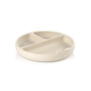 Farfurie BLW, Din silicon, Cu ventuze, 17 x 17 x 4 cm, BPA Free, Sand BYN8420421089521
