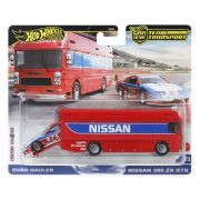 HOT WHEELS TRANSPORTATOR EURO HAULER CU MASINUTA NISSAN 300 ZX GTS SCARA 1:64 VIVMTFLF56_HRV44