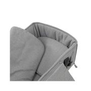 Landou portabil, Jane, Montare in carucior, Cu manere, Cu salteluta, 95% materiale reciclate cu protectie UPF50, 67x29.5x43 cm, 0-9 Kg, Dim Grey BYN8420421085912