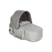 Landou portabil, Jane, Montare in carucior, Cu manere, Cu salteluta, 95% materiale reciclate cu protectie UPF50, 67x29.5x43 cm, 0-9 Kg, Dim Grey BYN8420421085912