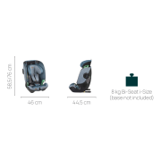 Scaun auto Chicco Bi-Seat i-Size Air fara baza Isofix, BlackMel, 61-150 cm, 4luni-12ani CHC8710416-8