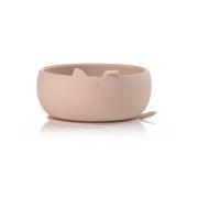 Set complet de masa, Jane, Din silicon, Cu 4 piese, Farfurie, Bol, Lingurita si pahar, BPA free, Pale BYN8420421089309