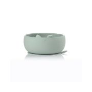 Set de masa, Jane, Din silicon, 2 piese, Cu bol si lingurita, BPA Free, Mint BYN8420421089330