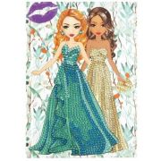 Agenda Besties A5 cu Diamond Painting Grafix GR140008 BBJGR140008_Portocaliu