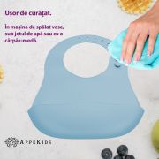 Baveta din silicon, AppeKids - Aqua Blue KRTAK275381