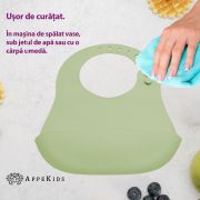 Baveta din silicon, AppeKids - Raw Green KRTAK275398