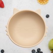 Bol din silicon, AppeKids, Kitty I - Bubble Beige KRTAK275206