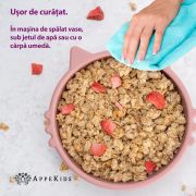 Bol din silicon, AppeKids, Kitty I - Old Rose KRTAK275220