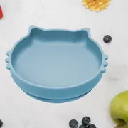 Bol din silicon, AppeKids, Kitty II - Aqua Blue KRTAK275282