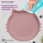 Bol din silicon, AppeKids, Kitty II - Old Rose KRTAK275275