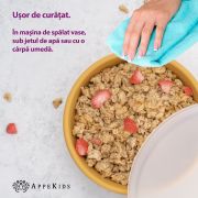 Bol din silicon cu ventuza si capac, AppeKids - Honey KRTAK275763