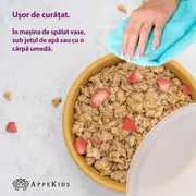 Bol din silicon cu ventuza si capac, AppeKids - Honey KRTAK275763