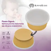 Bol din silicon cu ventuza si capac, AppeKids - Honey KRTAK275763
