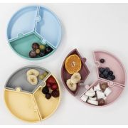 Farfurie Puzzle Minikoioi, 100% Premium Silicone – MEllow Yellow/Powder Grey KRT101050053