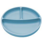 Farfurie compartimentata din silicon cu ventuza, AppeKids - Aqua Blue KRTAK275831