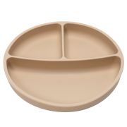 Farfurie compartimentata din silicon cu ventuza, AppeKids - Bubble Beige KRTAK275800
