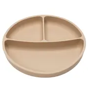 Farfurie compartimentata din silicon cu ventuza, AppeKids - Bubble Beige KRTAK275800